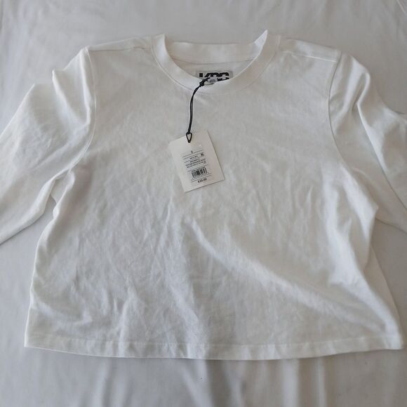 KBB by KAHLANA Women's Short Sleeve 'The Trice Tee' Shirt White S NWT - Picture 5 of 7